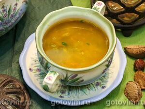 Суп из говядины с грибами и мучной «подбойкой»