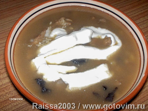 Грибной суп с перловкой. Фотография рецепта