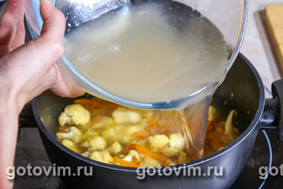Овощной суп с рисом и кари, Шаг 03