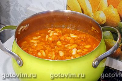 Густой томатный суп с белой фасолью, Шаг 09