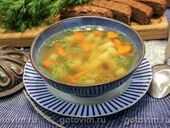 Суп из камбалы с фасолью