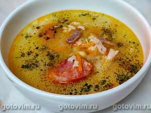 Канжа - португальский куриный суп с рисо