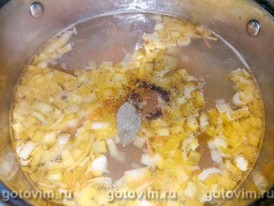 Картофельный суп с консервированными шампиньонами, Шаг 04