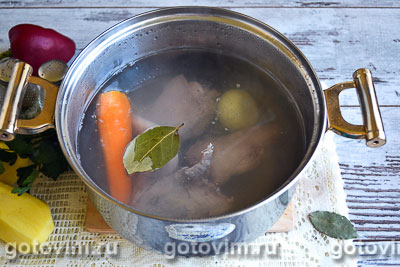 Суп с кроликом и овощами, Шаг 01