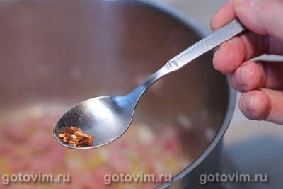 Гороховый суп с кукурузой, беконом и копченой индейкой, Шаг 06