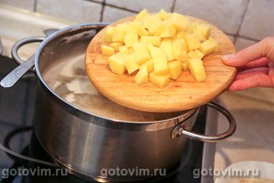 Куриный суп с желтой чечевицей, Шаг 05