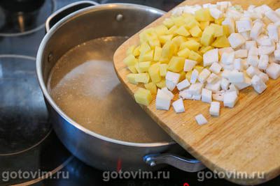 Куриный суп с репой и сельдереем, Шаг 05