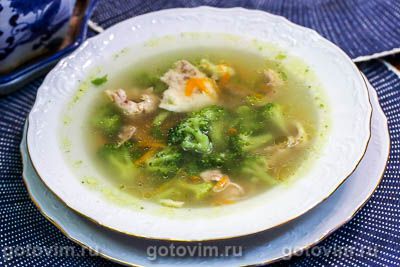 Куриный суп с брокколи и сельдереем. Фото-рецепт