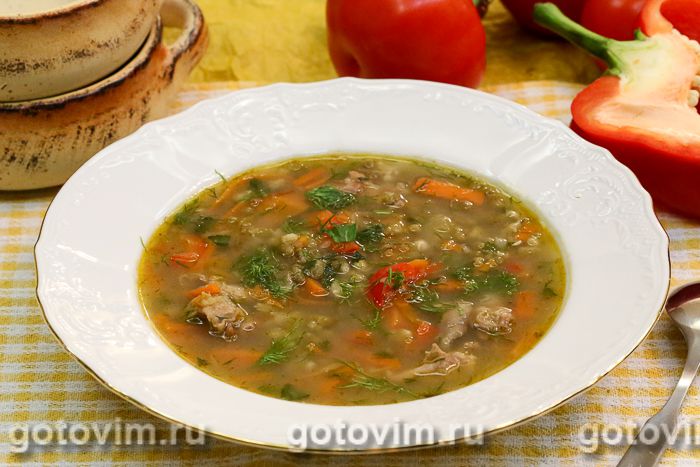 Суп с бараниной и машем. Фотография рецепта