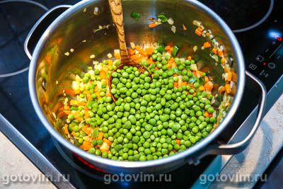 Суп минестроне с зеленым горошком, Шаг 05