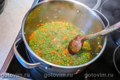 Суп минестроне с зеленым горошком, Шаг 06