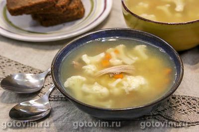Суп из свинины с цветной капустой и чечевицей. Фото-рецепт