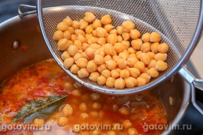 Потахе или испанский суп из нута, овощей и миндаля (Potaje de garbanzos), Шаг 08
