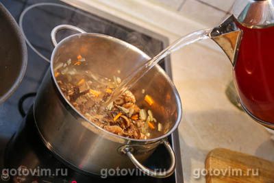 Постный грибной суп из опят с булгуром, Шаг 03
