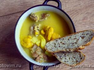 Картофельный суп с кукурузными клецками