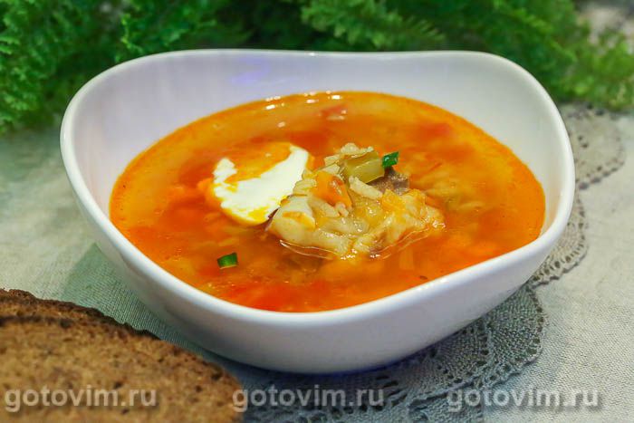 Суп из говядины с рисом. Фотография рецепта