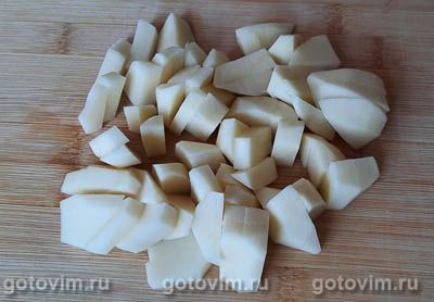 Суп из скумбрии с картофелем и пшеном, Шаг 03