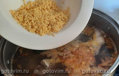 Суп из скумбрии с картофелем и пшеном, Шаг 06
