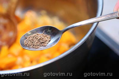 Тыквенный суп с кукурузой и фрикадельками, Шаг 05
