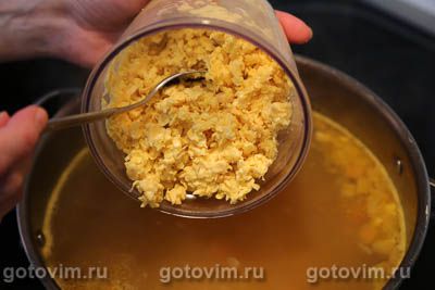 Тыквенный суп с кукурузой и фрикадельками, Шаг 08