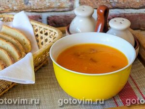 Тыквенный суп с колбасой калабреза по-бр