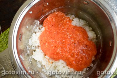 Томатный суп с рисом и рыбными консервами, Шаг 04