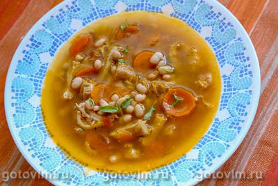        (Zuppa di fagioli e trippa). -