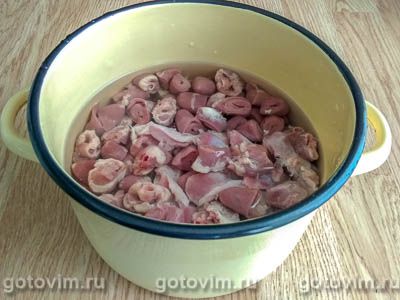 Суп-пюре с потрошками на курином бульоне, Шаг 03