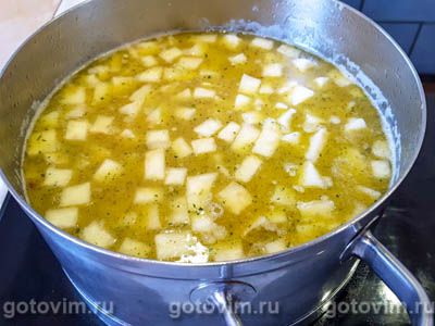 Сливочный суп-пюре из сельдерея с сыром с синей плесенью, Шаг 04
