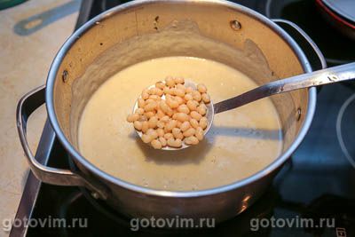 Суп-пюре из цветной капусты и фасоли с жареным беконом, Шаг 09