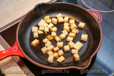 Суп-пюре из цветной капусты и фасоли с жареным беконом, Шаг 11