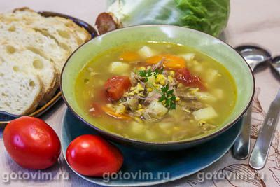 Суп из утки со свежей кукурузой. Фото-рецепт