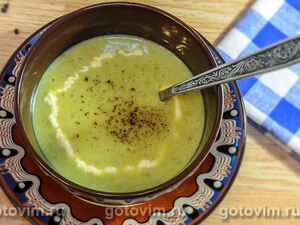 Суп-пюре из зелёного сладкого перца и се