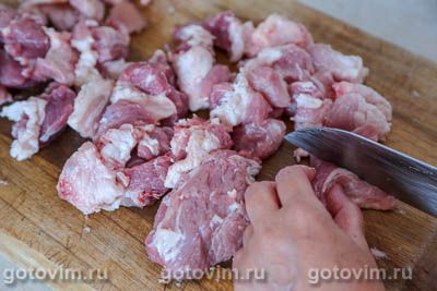 Свинина с жареными баклажанами по-молдавски , Шаг 05