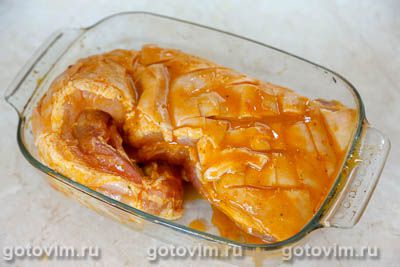 Свинина в маринаде из облепихи и апельсина (в духовке), Шаг 08