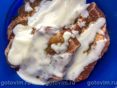 Свиная шейка с йогуртом и медом, Шаг 04