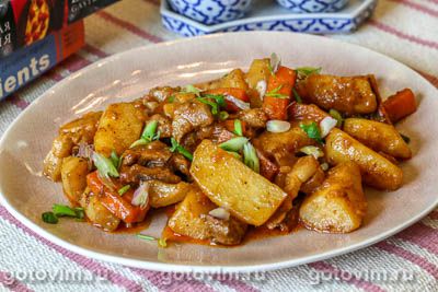 Пананг карри из свинины с овощами и кокосовым молоком (Panang Curry). Фото-рецепт