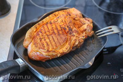 Свинина в духовке, запеченная с персиками в остром соусе, Шаг 06