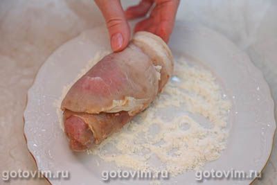 Мясные рулетики из свинины с сыром и кетчупом, Шаг 05