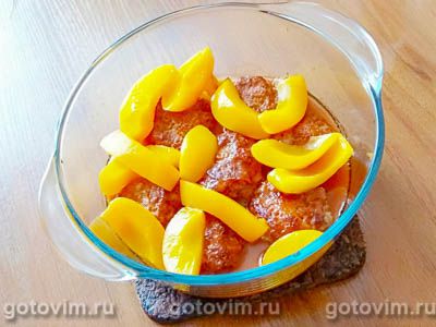 Тефтели из телятины в остром соусе из персиков, Шаг 08