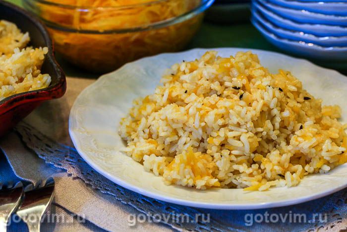 Рис с тыквой и зирой. Фотография рецепта