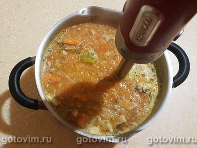 Тыквенный суп-пюре с грибами, Шаг 06