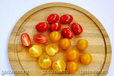 Салат с креветками, помидорами и сыром, Шаг 04