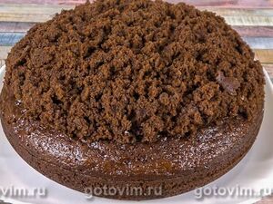 Шоколадный торт в мультиварке с бананами и мандаринами