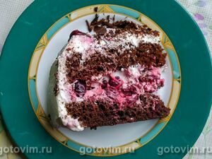 Торт «Черный лес» с творожным кремом в мультиварке