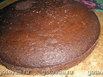 Шоколадный торт с кремом-суфле и грушами «Грушевое наслажденье», Шаг 03