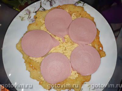 Торт из кабачков с  помидорами и колбасой, Шаг 08