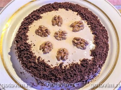 Шоколадный торт с грецкими орехами  «Мечта», Шаг 07