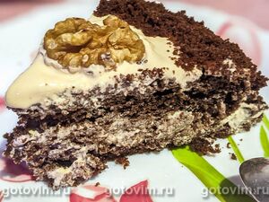 Шоколадный торт с грецкими орехами  «Мечта»
