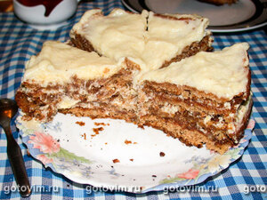 Торт медовый с грецкими орехами